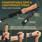 Premium Foldable Hiking Poles by USA Brand - Adjustable, Lightweight Trekking Poles Made of Aircraft Aluminum, Metal Locks Cork EVA Grips