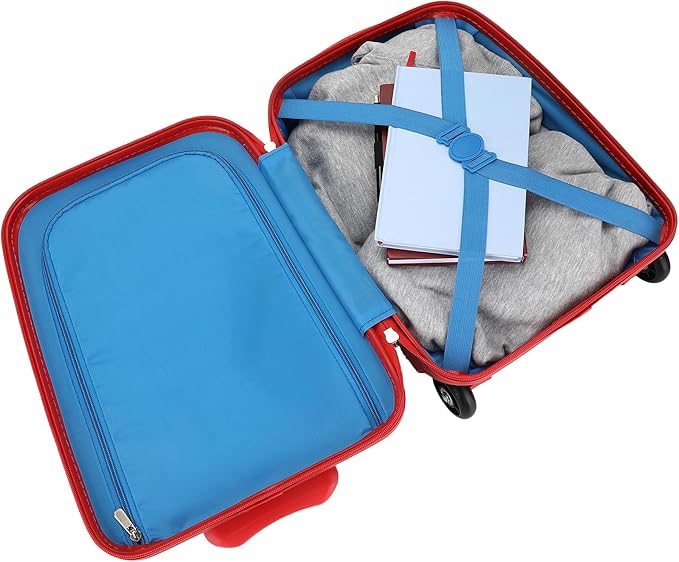 Bioworld Dog Man Character Logo Blue 16.5" Rolling Luggage