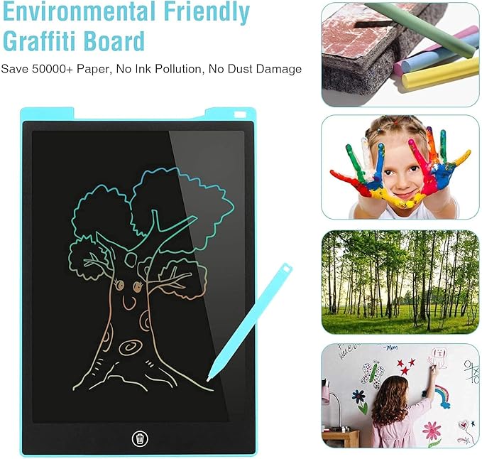 EooCoo Toys for Ages 3-8, 12 Inch LCD Writing Tablet 2 Pack, Preschool Classroom Must Haves, Electronic Drawing Board Drawing Pad, Birthday Gifts for Boys & Girls, Kids Travel Essential - 12 Inch