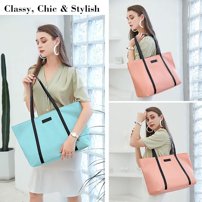 BUG Lightweight Women Laptop Tote Bag for Work, Casual Handbag for Travel Beach College Teacher