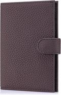 Karmiir RFID Passport Holder Travel Wallet for Women, Leather Passport Cover with Card Holders SIM Slots, Zippered Coins Pocket and Cash Slot Slim Compact Travel Wallet (Coffee)