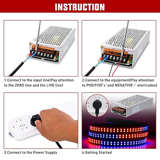 Nilight AC 110V/220V to DC 12V Voltage Converter 10A 120W Switching Power Supply Adapter Transformer Low Voltage Output LED Driver for LED Strip Light Radio CCTV Camera Security Video System