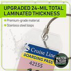 Untethered Cruise Luggage Tag Holders (6 Pack, Narrow) | Clear Luggage Tags for Cruise Ships | Durable PVC Travel Bag ID Tags (6.3" x 2.4")