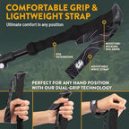 Premium Foldable Hiking Poles by USA Brand - Adjustable, Lightweight Trekking Poles Made of Aircraft Aluminum, Metal Locks Cork EVA Grips