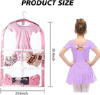 Waterproof Hanging Garment Bag,3 Pack Clear Kids Dance Costume Garment Cover,35 Inch Garment Bags for Hanging Clothes,Garment Bag for Dance Competitions Travel