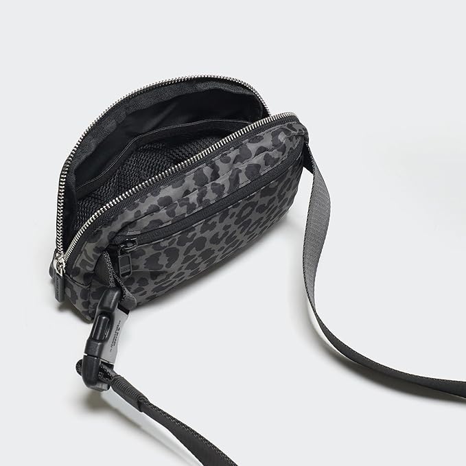 Pander Everywhere Belt Bag for Women, Fashion Waist Packs, Crossbody Bags with Adjustable Strap (Grey Leopard)