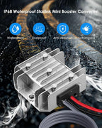 Starlink Mini 12V Converter Adapter, DC Power Cord for Starlink Mini Power Supply, Step Up 12V to 30V 3.5A Conversion Kit, IP68 Waterproof Booster Converter with DC Male Plug for Truck RVs
