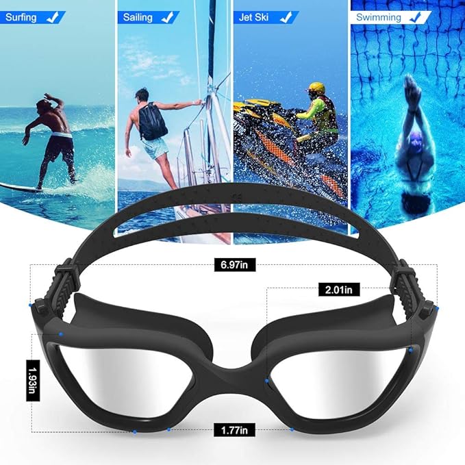 ZIONOR Swim Goggles, Upgraded G1 Polarized Swimming Goggles Anti-Fog for Adult Men Women