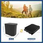 Hapoon XL Portable Folding Camping Toilet - Travel Potty for Adults, 12 Toilet Bags, 12 Pack Liquid Waste Gel, Black