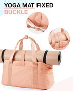 BAGSMART BAGSMART Gym Bag for Women, Carry on Weekender Overnight Bag, Travel Duffel Bags with Trolley Sleeve, Personal Item Travel Bag Tote Bag Workout Dance Bag(Orange,Medium)