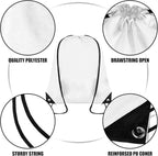 Grneric 60 Pieces Drawstring Backpack Bulk Cinch Sackpack Ployster Drawstring Bags for Gym Party Trip(White)