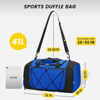 Vorspack Gym Bag for Men - 21 Inches Duffle Bag for Travel Lightweight Duffel Bag with Shoe Compartment Personal Item Travel Bag Weekender Bag for Travel Sports Gym - Blue