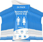 DIBBATU Disposable Urine Bag, 12/24 Pack Pee Bags for Travel for Women/Men, 800ML Emergency Portable Urinal Bag and Vomit Bags, Unisex Urinal Bag for Camping, Traffic Jams, Pregnant