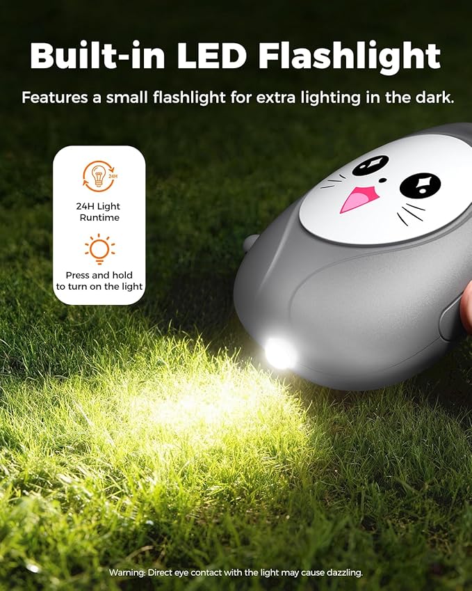 ESSAGER Personal Safety Alarm for Women, 130dB Loud Siren, Replaceable Battery, Built-in LED Light, Portable Keychain & Carabiner. Self Defense Security Alarm for Kids, Seniors (Gray)