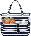 Trifabricy Beach Bags for Women Waterproof Sandproof Women Tote Bag, Large Beach Bag with Zipper for Gym Travel Vocation
