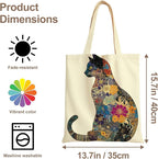 ANNA QUEEN Cat Tote Bag Shoulder Bag Handle Bag for Gym Yoga Picnic Beach Kitchen Reusable