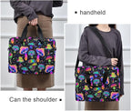 Magic Mushrooms Laptop Bag 15.6 inch, Waterproof Laptop Case with Strap, Protective Laptop Carrying Case for Women & Men
