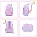 Kids Backpack, Backpack for Girls for Elementary School Multiple Pockets Ages 6-10(Purple)