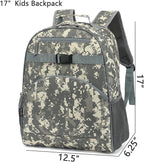 FlowFly Kids Backpack for Toddler Boys Girls, Simple Lightweight Bookbag for Daycare Kindergarten Elementary School Travel, Small Modern Bag (Large), Digital Camo