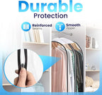 Clear Garment Bags for Clothes Storage - 4-Pack Plastic Hanging Covers and Clothing Protectors, Long Dress Suit Jacket Closet Cover Dust Proof Garment Bag Set for Organized Wardrobe Storage (40")