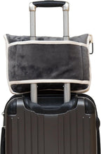 CARSTENS, INC. Travel Blanket, Premium Compact 2-in-1 Airplane Blanket/Pillow, Perfect Grey