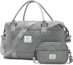 HYC00 Travel Duffel Bag,Carry-on Overnight Weekender Bags for Women,Sports Tote Gym Bag with Wet Pocket