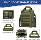 ZHIERNA Tactical Messenger Bag, Tactical Briefcase Laptop Bag Heavy Duty MOLLE Shoulder Pack Handbag for Men(Patch Included)