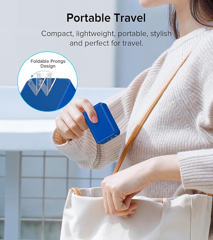 [2-Pack] Flat USB C Wall Charger,40W Fast USB C Charger Block,4-Port PD Power Adapter +QC Wall Plug Multiport Type C Charging Block Cube Compatible with iPhone 17 16 15 14 13 12 Pro Max XR XS 8(Blue)