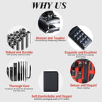 Nail Clippers Set Men Personal Care Tools Accessories Professional Manicure Pedicure Kit With Travel Case Nail Grooming Kit Gifts for Men Women Father Mother (Black and Red)