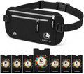 VENTURE 4TH RFID Money Belt for Travel with RFID Blocking Sleeves – Slim Hidden Travel Wallet & Passport Holder for Men & Women, Lightweight Anti-Theft Pouch to Protect Cash, Cards & Documents - Black