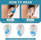 Swimming Ear Plugs for Adults, 4 Pairs Reusable Silicone Waterproof Colorful Swim Earplugs for Swimming Showering Snorkeling Surfing and Water Sports, Water Ear Plugs for Men and Women
