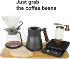 SOTECH Pour Over Coffee Maker Set Coffee Kettle Scale Server Dripping Cup Bean Grinder Filter Paper Ceramic Cup ALL in 1 Great Portable Metal Box for Traveling Excellent Coffee Gift