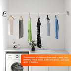 Retractable Clothesline,Stainless Steel Clothing Line Dryer Wall Mounted for Shower Room Bathroom Laundry (Sliver)