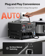 VEVOR Voltage Auto Converter Transformer, 6000VA, Heavy Duty Step Up/Down Power Transformer, 110V to 220V and 220V to 110V, with 3 US Outlets, 3 EU Outlets, LCD Display, Circuit Breaker Protection