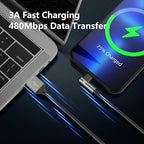 iPhone Charger 10FT,3Pack 90 Degree Charging Cable, [Apple MFi Certified] Long Lightning Cable Fast Charging Cord Compatible for iPhone 14/13/12/11/Pro/Max/Mini/X/Plus/8/7/6/5S/SE/Plus/iPad