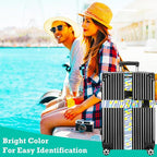 Luggage Straps for Suitcases TSA Approved Easy Pack Organized Suitcase Strap, Luggage Strap, Luggage Belt Strap, Bag Straps for Luggage. Buckle Straps Travel Accessories (Stripe)
