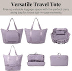 Baggallini Carryall Expandable Lightweight Travel Tote 22" Packable Folding Compact Nylon Washable Weekender w/Luggage Sleeve