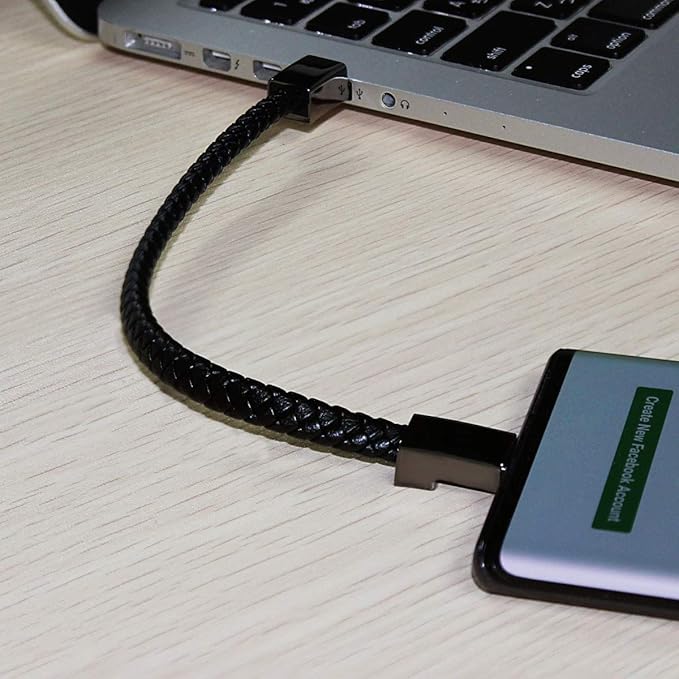 SEANADO Leather Bracelet Charger USB Charging Cable Braided Cords USB Portable Travel Charger for Mens Womens Compatible with iPhone 14/13/12/11 pro XS MAX (for iPhone, L(8'85''))