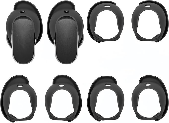 [3 Pairs] Replacement Ear Tips for Bose QuietComfort Earbuds II (2022) & Bose QuietComfort Ultra Earbuds (2023)- Anti-Slip Silicone Wingtip Covers Eartip Accessories