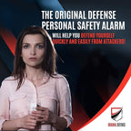 Original Defense® Siren Self-Defense Alarm - 130 dB Keychain Alarm with LED Strobe Light for Women, Children, and Elderly - Police Recommended - (White, 1 Count)