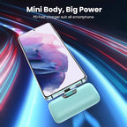 Feob Mini Portable Charger 5000mAh Power Bank,15W PD USB C Cell Phone Portable Power,LCD Display Battery Pack Compatible with iPhone 17/Air/17 Pro/17Pro Max/16/15 Android/Samsung/Moto(Type-C Only)