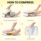 PFEYRPK Lightweight Compression Packing Cubes for Suitcases, Compressible Expandable Travel Packing Organizer with Clear Toiletries and Backpack Bag, Travel Essentials for Carry on Luggage 7 Set
