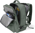 WONHOX Large Travel Backpack Women, Carry On Backpack,Hiking Backpack Waterproof Outdoor Sports Rucksack Casual Daypack with USB Charging Port Shoes Compartment, Dark Green