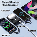 Azmuth for MagSafe Portable Charger, 10000mAh Magnetic Power Bank with 20W PD USB-C Fast Charging LED Display for MagSafe Battery Pack, Magnetic Travel Charger for iPhone 17/16/15/14/13/12 Series