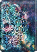 Passport Holder Cover,Traveling Passport Case Cute Navy Blue Passport Wallet for Women,Nebula