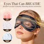 LULUSILK Mulberry Silk Sleep Eye Mask Blindfold with Elastic Strap Headband, Soft Eye Cover Eyeshade for Night Sleeping, Travel, Nap(Black), Pack of 1