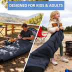 oaskys Camping Sleeping Bag - 3 Season Warm & Cool Weather - Summer Spring Fall Lightweight Waterproof for Adults Kids - Camping Gear Equipment, Traveling, and Outdoors