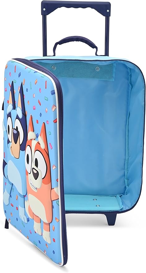 Fast Forward Bluey 16" Soft Luggage - Cute & Durable Carry-On Suitcase for Travel 16X12X5