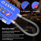 ANVIL TSA Locks for Luggage with Search Alert: Durable Cable Combination Locks, TSA Approved - Secure Travel Locks for Suitcases, Backpacks & Gun Cases (2, Blue)