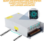 12V 100A 1200W DC Switching Power supply Adapter PSU AC-DC 12Volt Industrial Transformer Converter 0-80/50amps LED drive Lamp Meter Semiconductor Motor Pump Winch Stereos Amplifier Fan SMPS 110V/220V